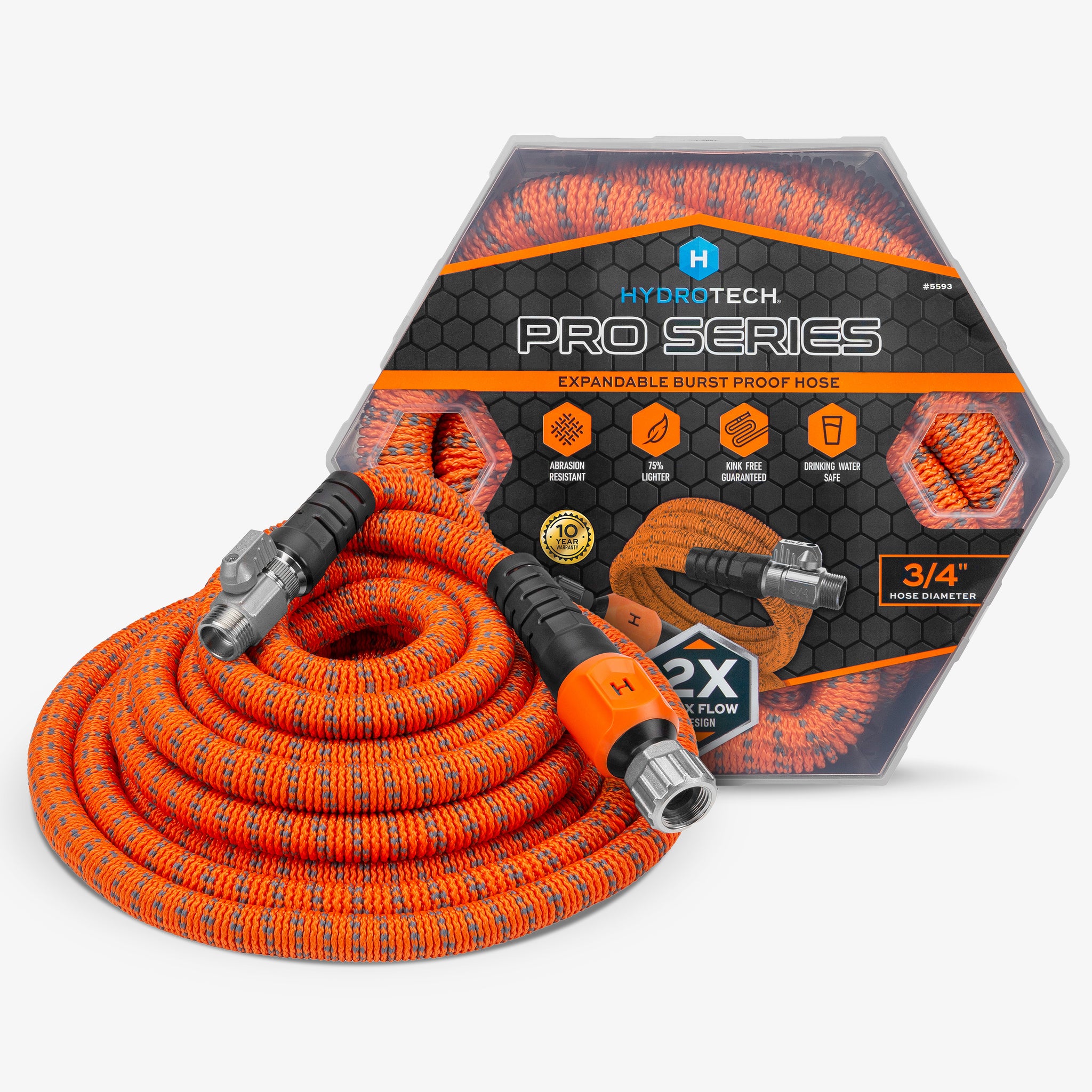 Pro Series Expandable 3/4 in Diameter x 75 ft. Max-Flow Hose