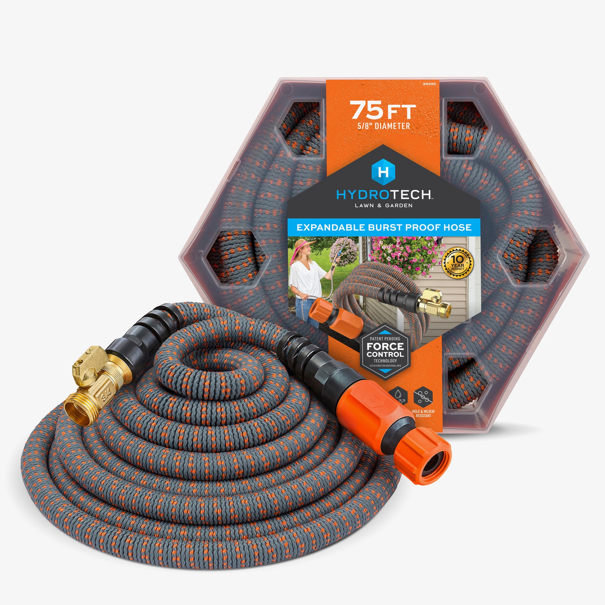 5/8" x 75' Expandable Burst Proof Hose - Orange