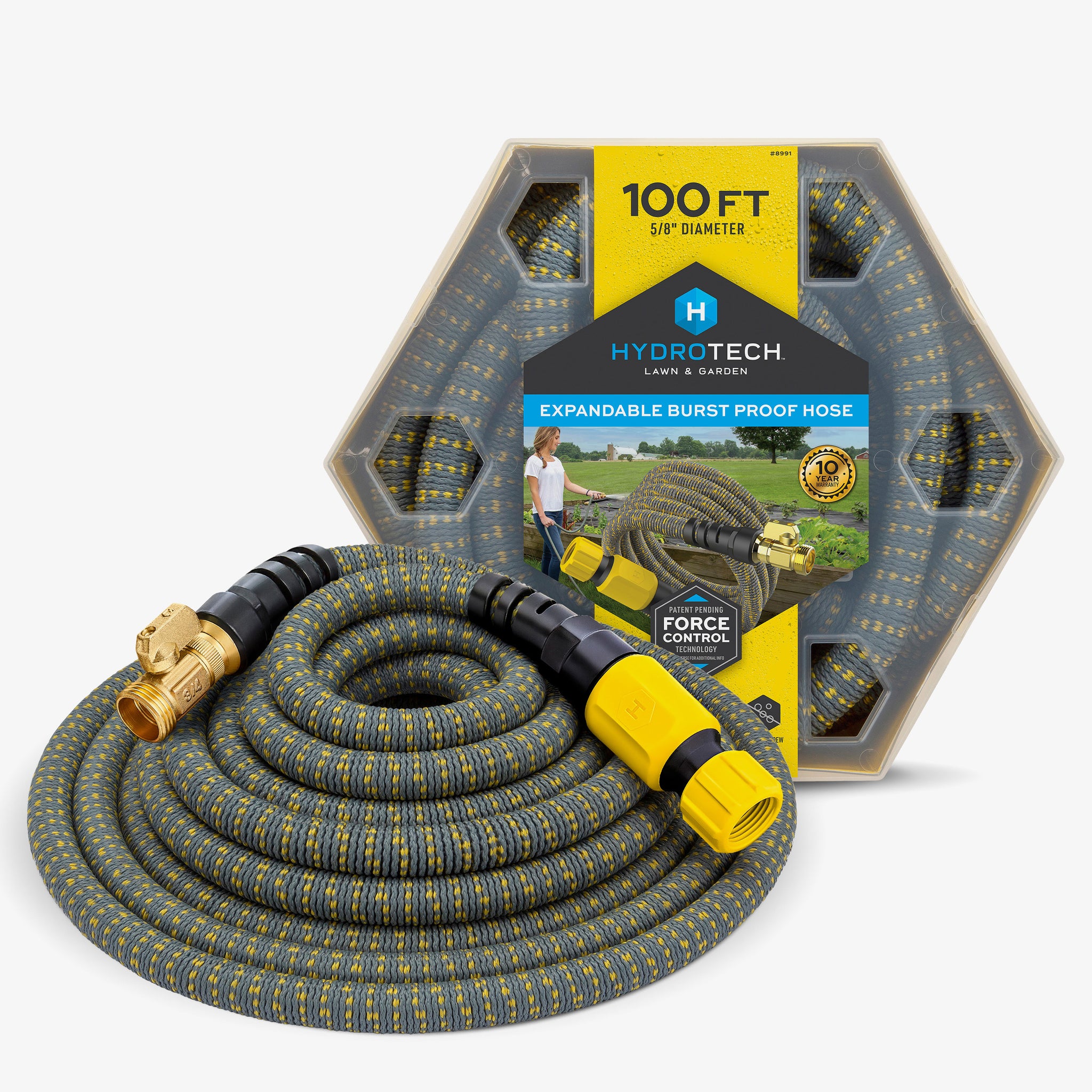 5/8" x 100' Expandable Burst Proof Hose - Yellow